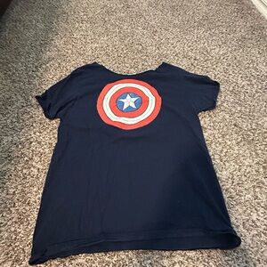 Navy Captain America T-Shirt